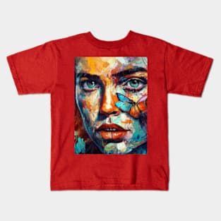 woman portrait Kids T-Shirt